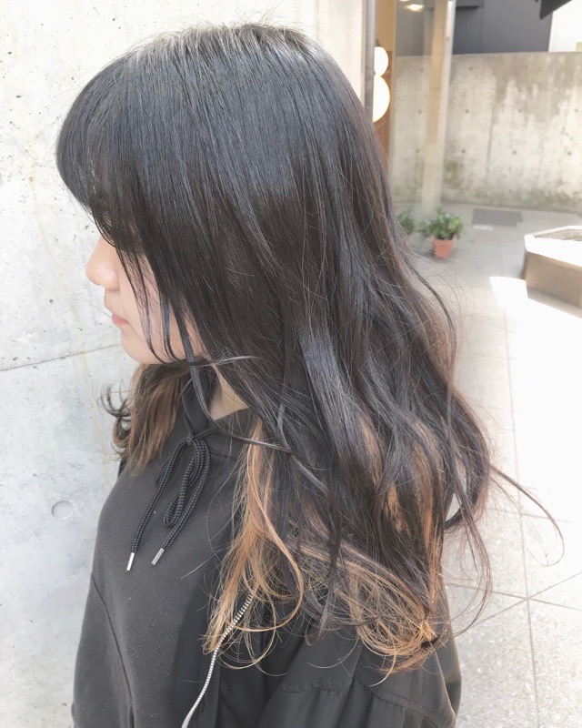 最高 インナーカラー 黒髪 ロングヘアが可愛いすぎる Tomohiro Makiyama